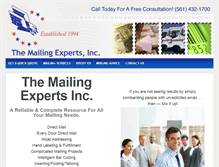 Tablet Screenshot of mailingexpertsinc.com